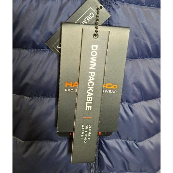 Hawke & Co Men's Navy XL Packable Down Jacket – Lightweight, Windproof, Water-Re - Picture 8 of 12